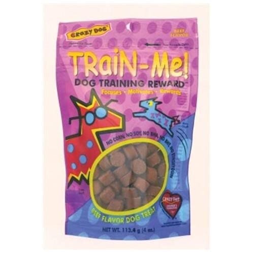 Crazy Dog Train-Me Training Reward Beef Flavored Mini's Soft and Chewy Dog Treats - 4 Oz Default Title