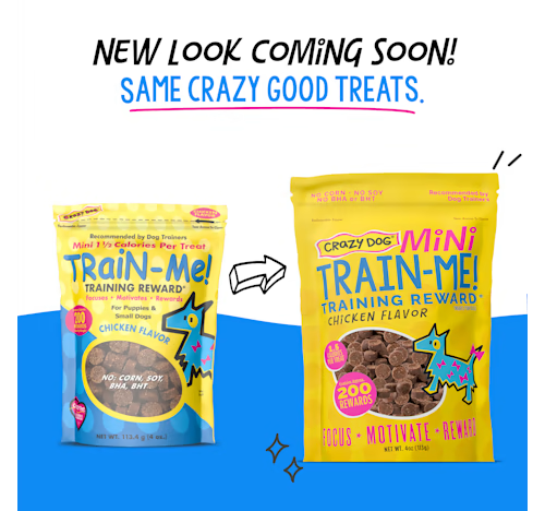 Crazy Dog Train-Me Training Reward Chicken Flavored Mini Soft and Chewy Dog Treats - 4 Oz