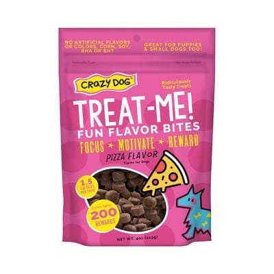 Crazy Dog Train-Me Training Reward Pizza Flavored Mini Soft and Chewy Dog Treats - 4 Oz Default Title