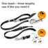 Curli Adjustable Nylon Dog Leash - Black - Large  