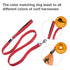 Curli Adjustable Nylon Dog Leash - Red - Medium  