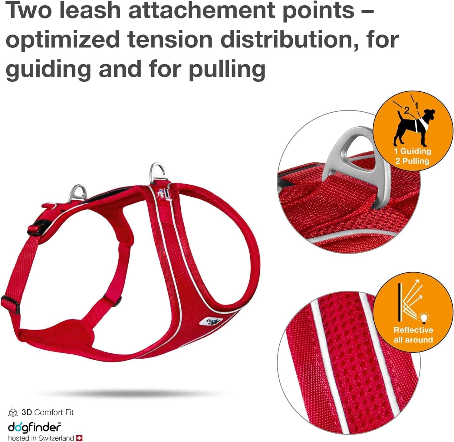 Curli Belka Comfort Dog Harness - Red - Extra Small  