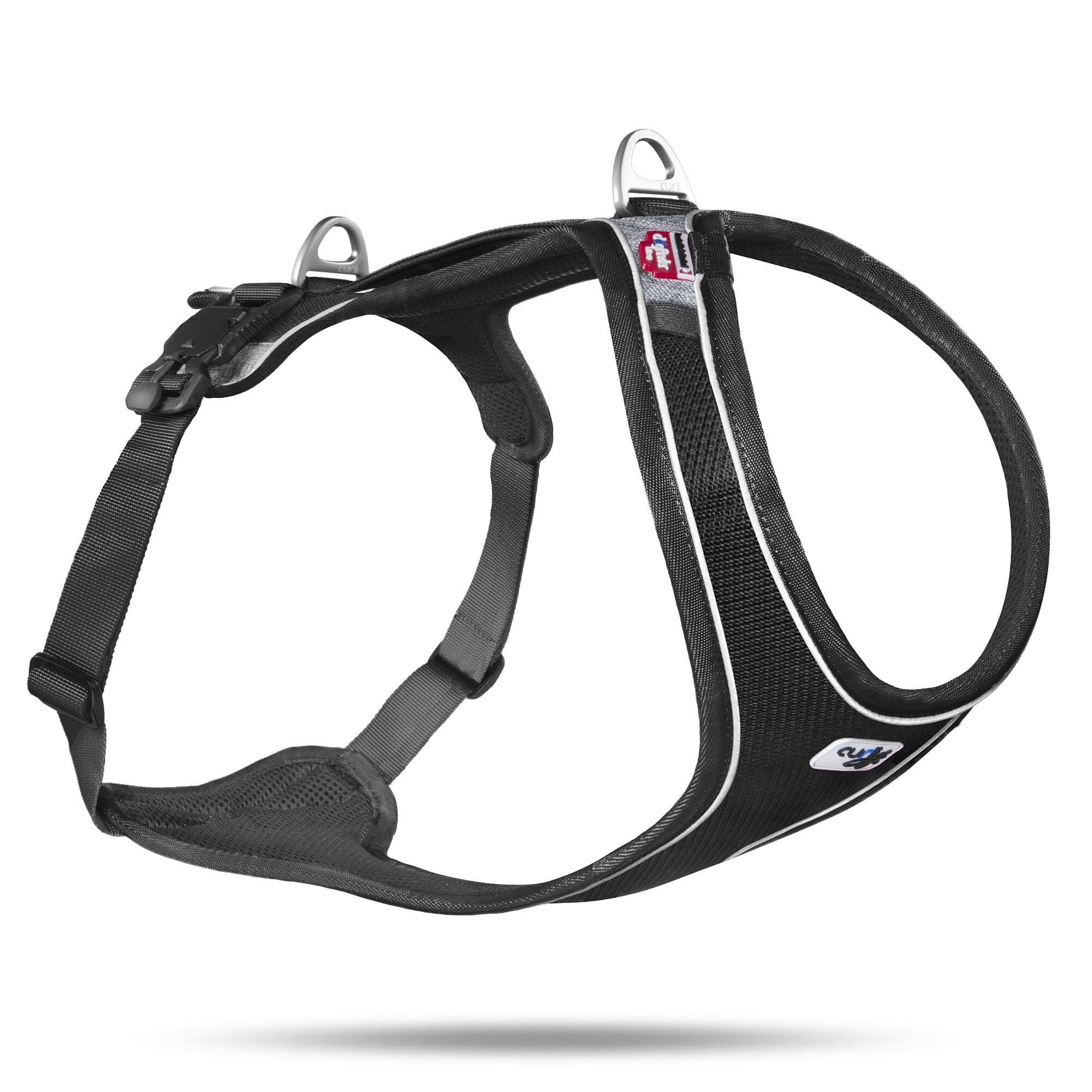 Curli Belka Magnet Dog Harness - Black - Extra Small  