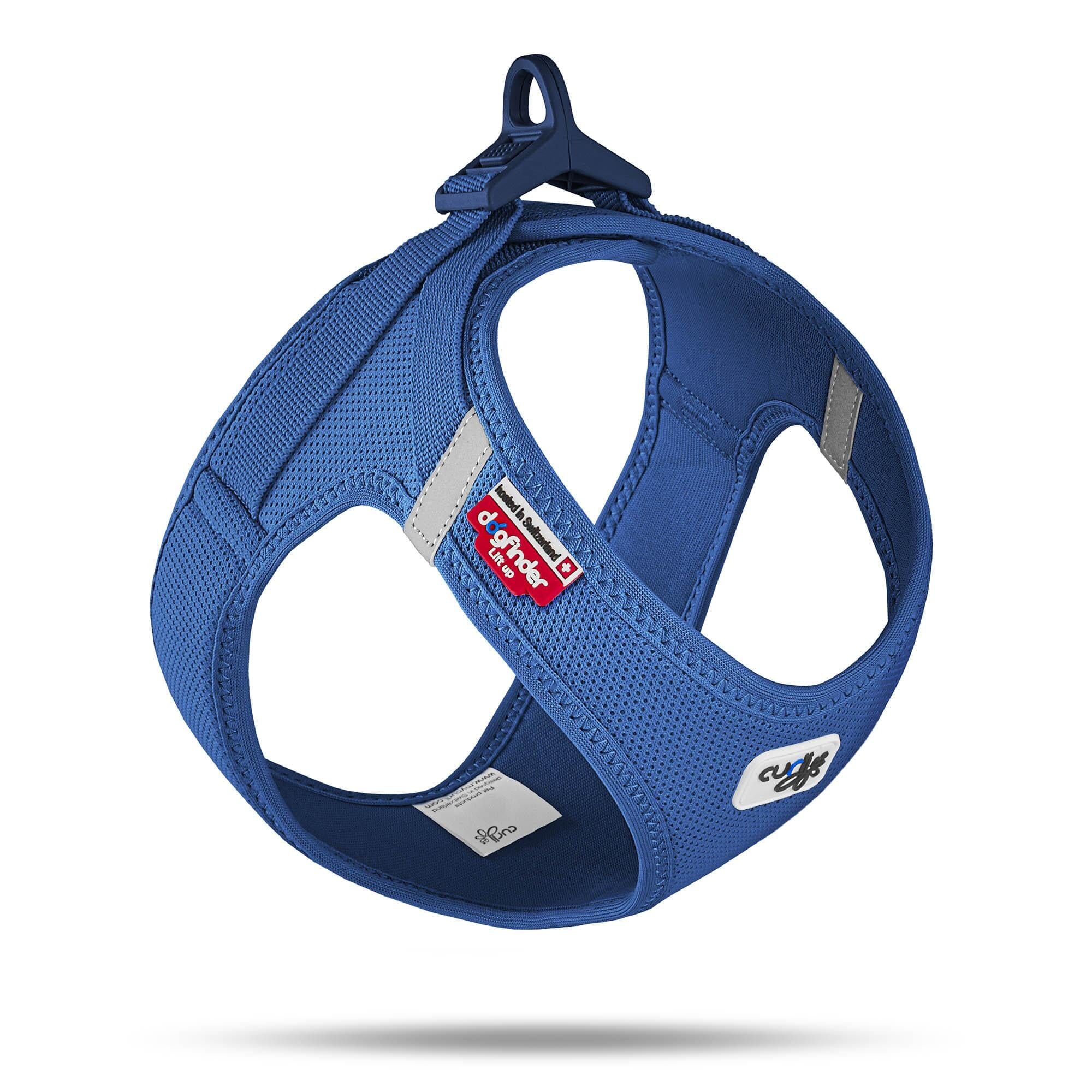 Curli Clasp Mesh Vest Dog Harness - Blue - Large  