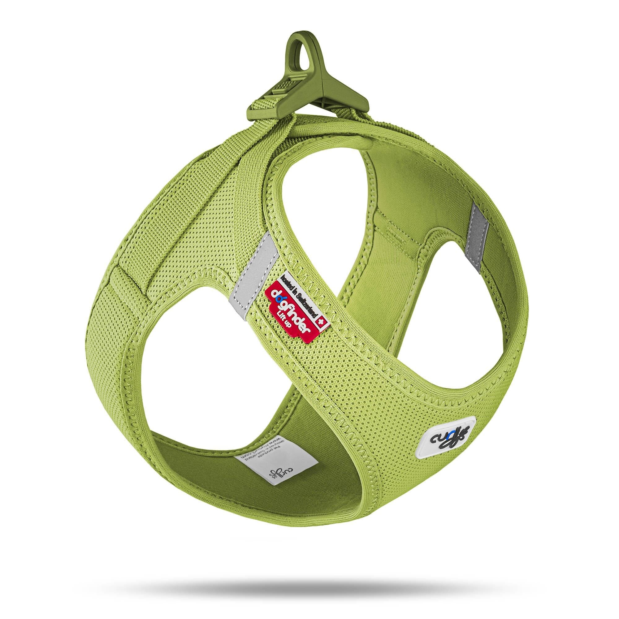 Curli Clasp Mesh Vest Dog Harness - Lime - Extra Small  