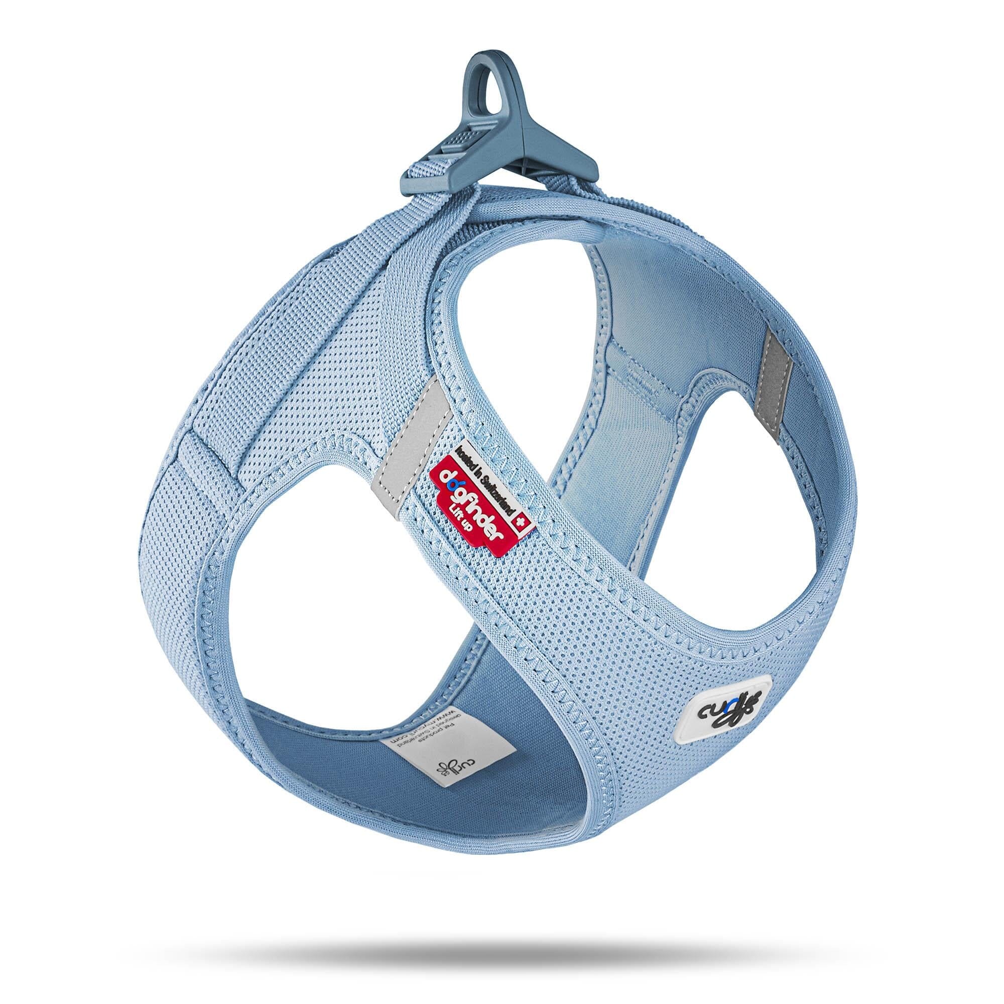 Curli Clasp Mesh Vest Dog Harness - Sky Blue - Large  