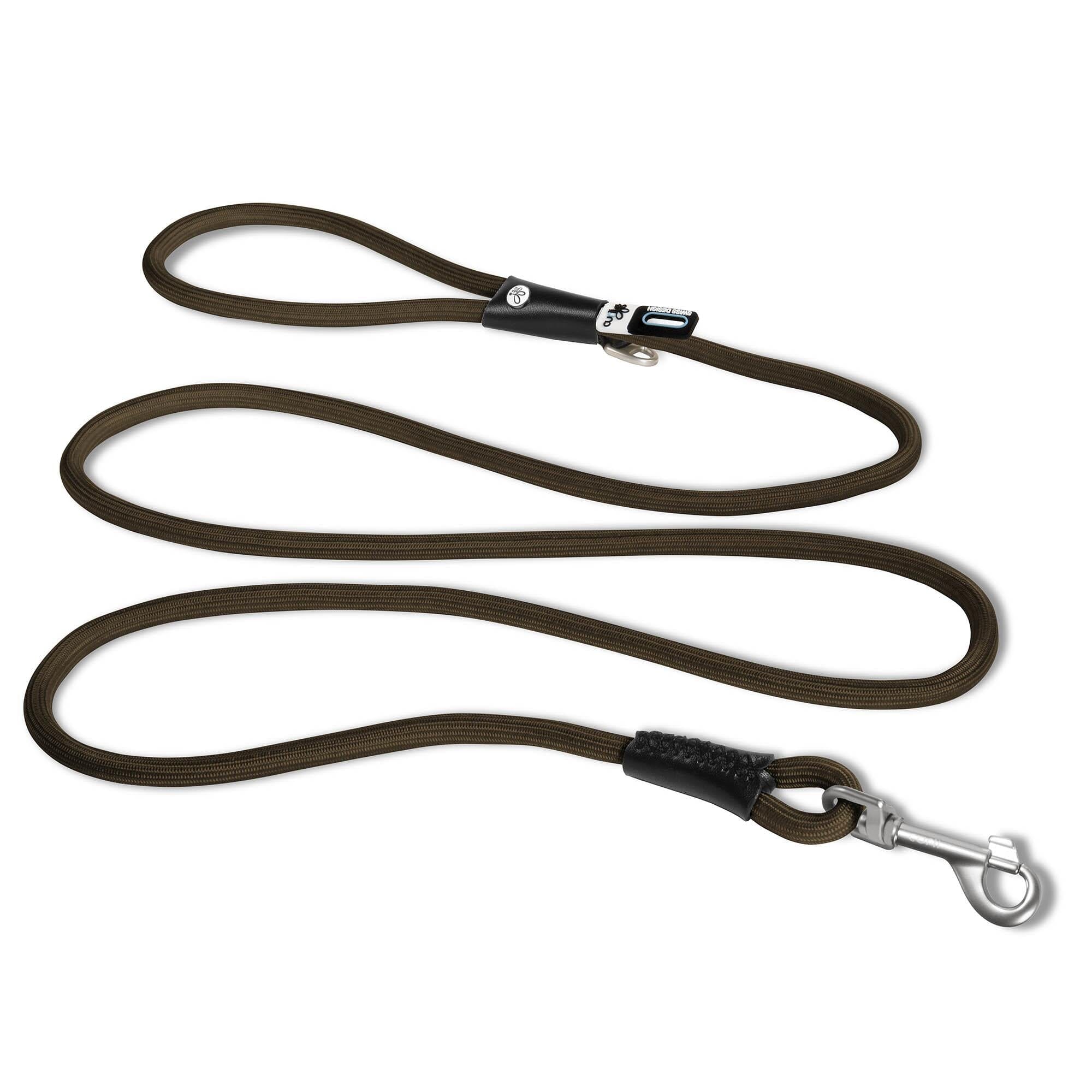 Curli Stretch Comfort Dog Leash - Brown - Medium  