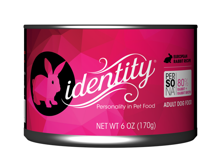 Identity Persona Free-Range French Rabbit Canned Dog Food - 6 Oz - Case of 24