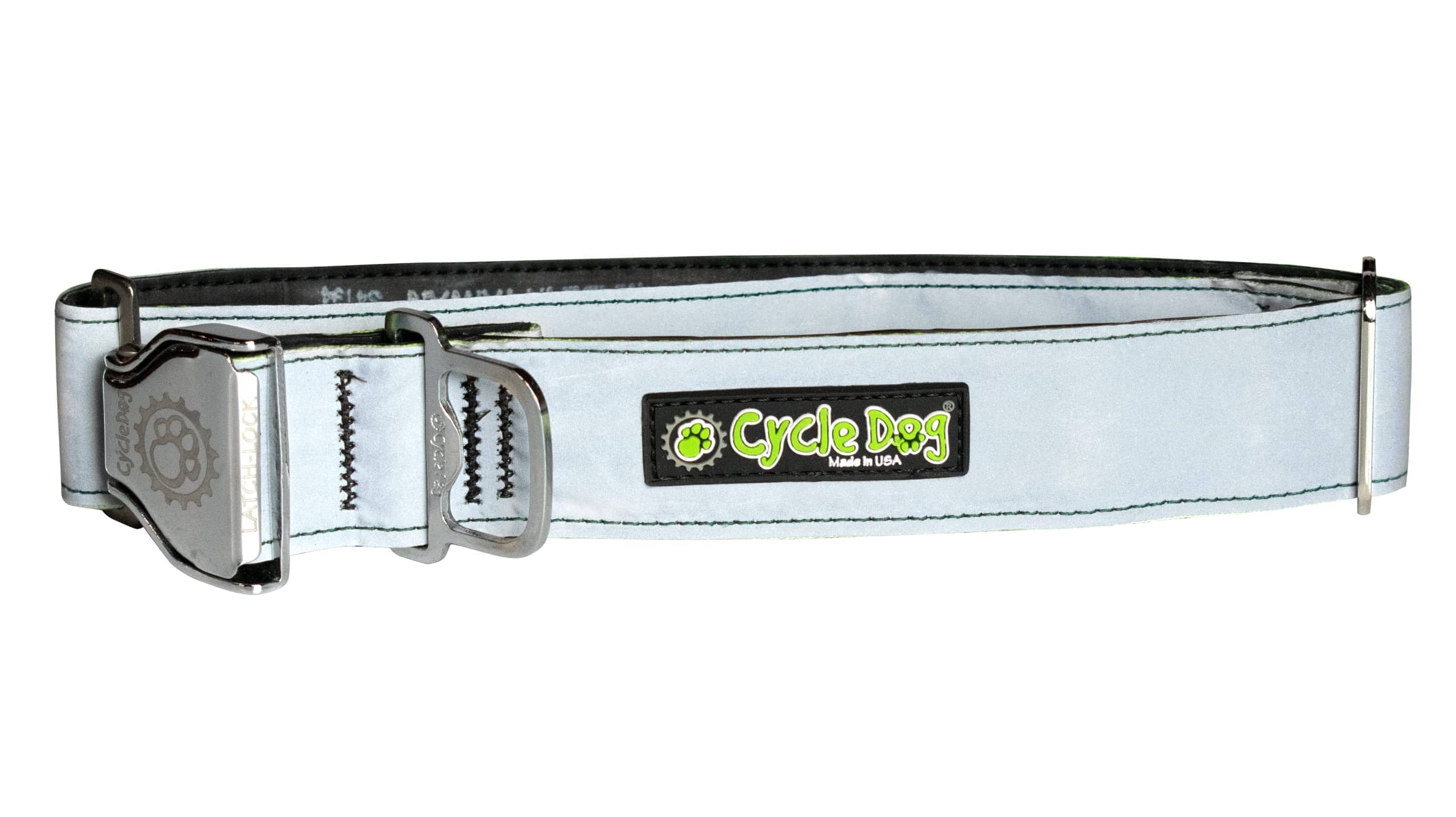 Cycle Dog Earth-Friendly Fatty Dog Collar - Silver - Medium  