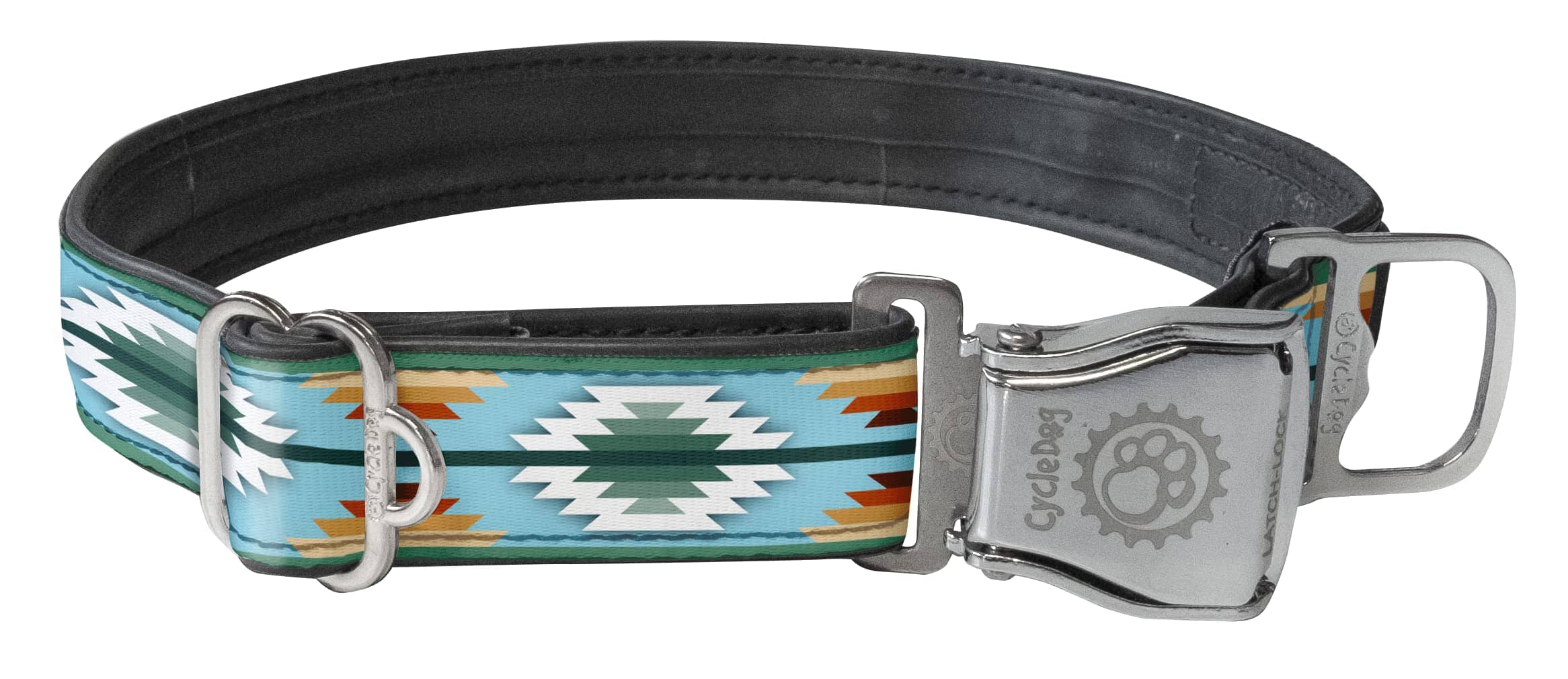 Cycle Dog Regular Earth-Friendly Dog Collar - Blue Campfire Blanket - Medium  