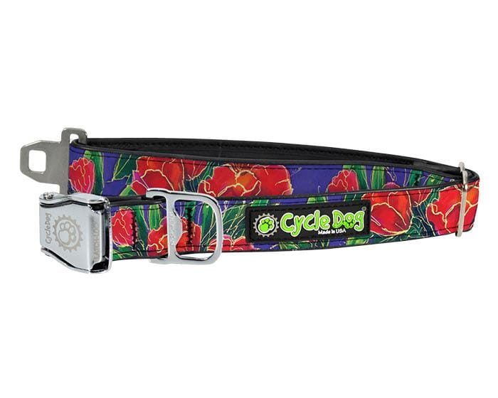 Cycle Dog Regular Earth-Friendly Dog Collar - Red Tulip - Large  