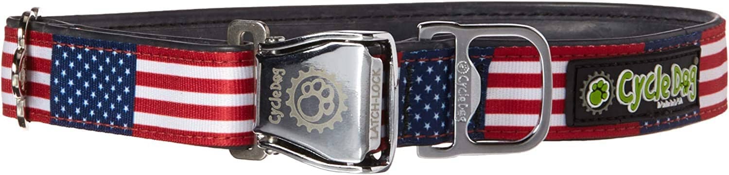 Cycle Dog Regular Earth-Friendly Dog Collar - USA Pattern - Large  