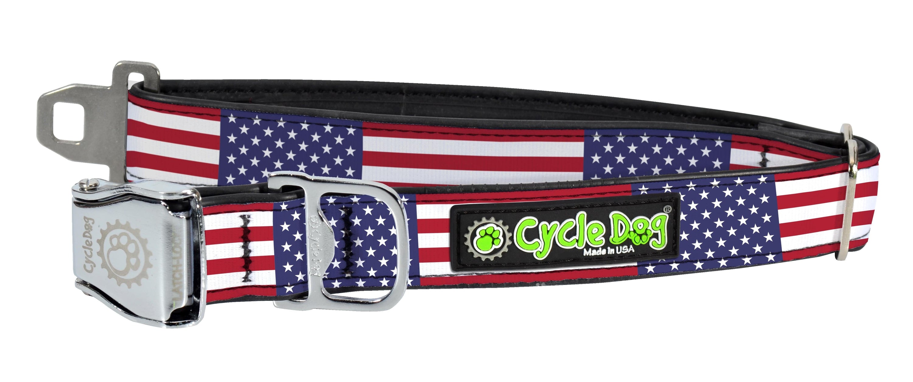 Cycle Dog Regular Earth-Friendly Dog Collar - USA Pattern - Large  