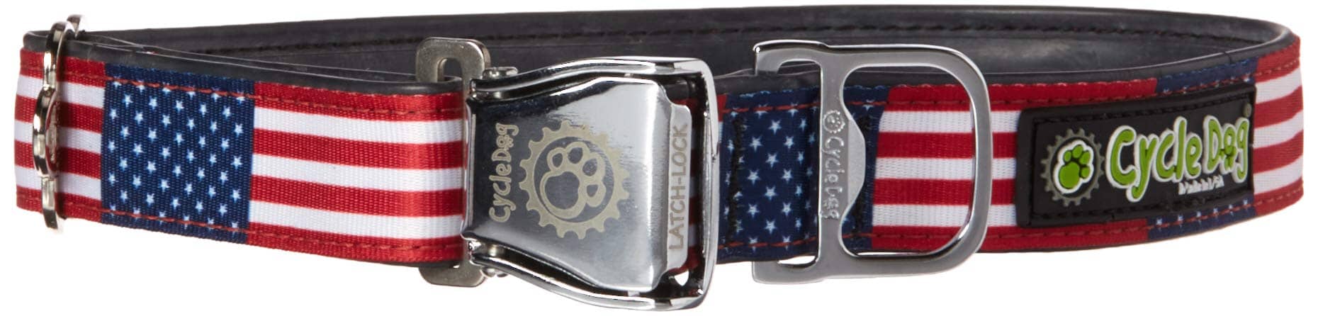 Cycle Dog Regular Earth-Friendly Dog Collar - USA Pattern - Medium  