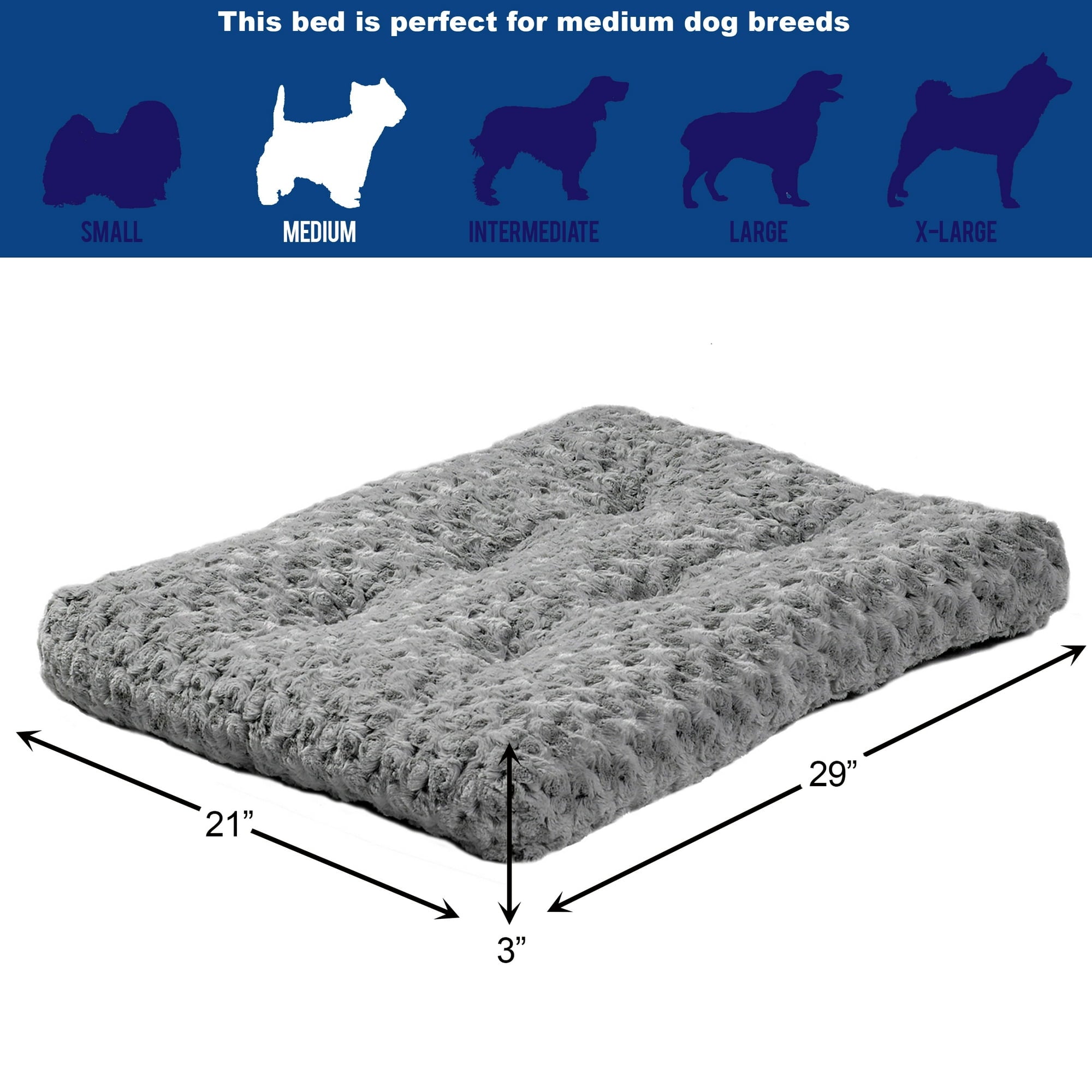 Midwest Homes Quite Time Ombre Swirl Rectangular Raised Dog Bed or Crate Mat