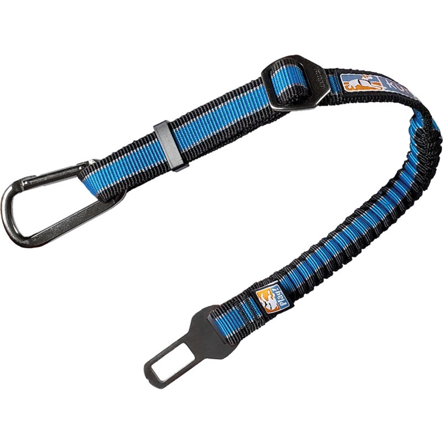 Kurgo Bungee Safety Seatbelt Car Seat Leash Securer with Carabiner clip - Blue