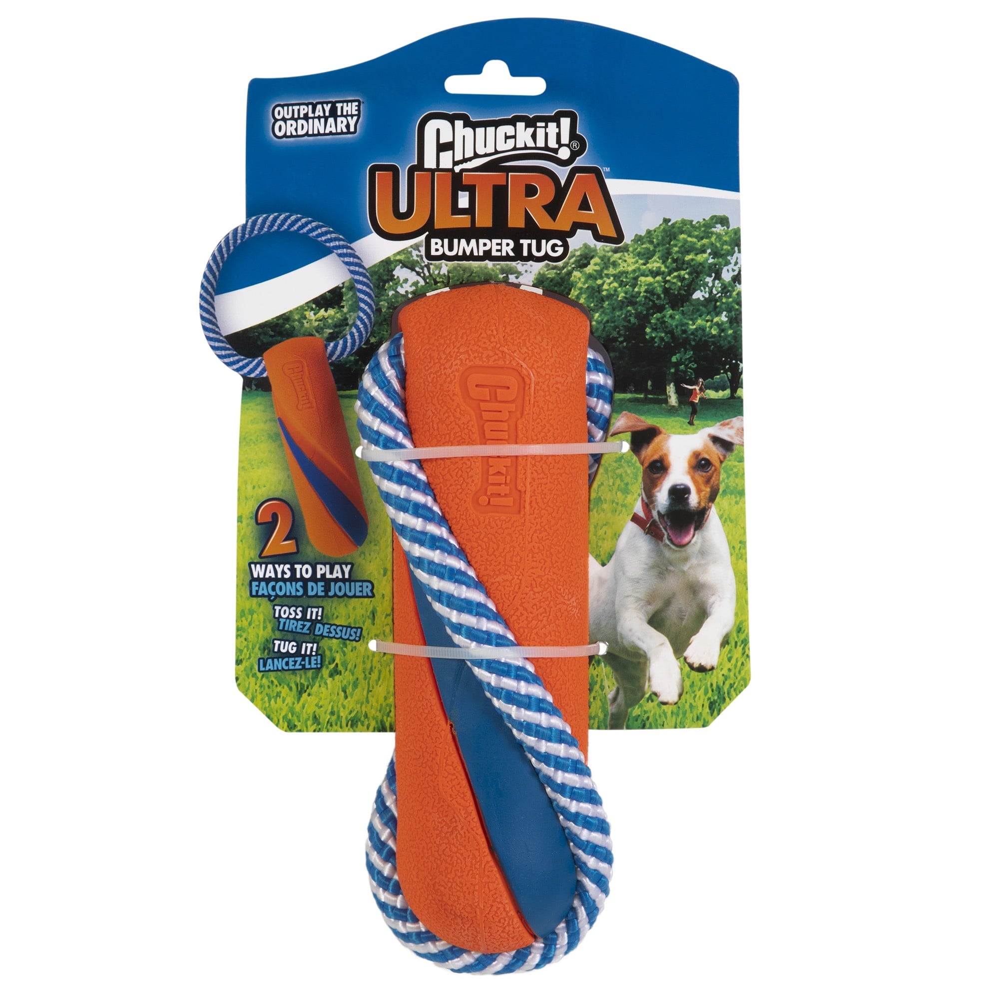 Chuckit! Ultra-Bumper Tug and Fetch Rope and Rubber Dog Toy