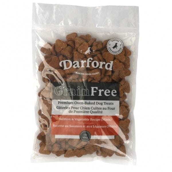 Darford Grain-Free Premium Oven-Baked Salmon and Veggie Mini's Crunchy Dog Treats - 1 Lb - 9 Pack Default Title