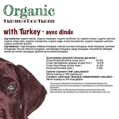 Darford Organic Premium Oven-Baked Circles Turkey Crunchy Dog Treats