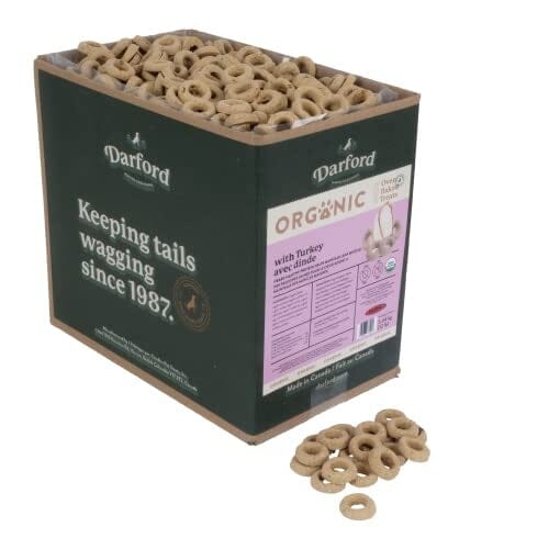 Darford Organic Premium Oven-Baked Circles Turkey Crunchy Dog Treats 12 Pounds
