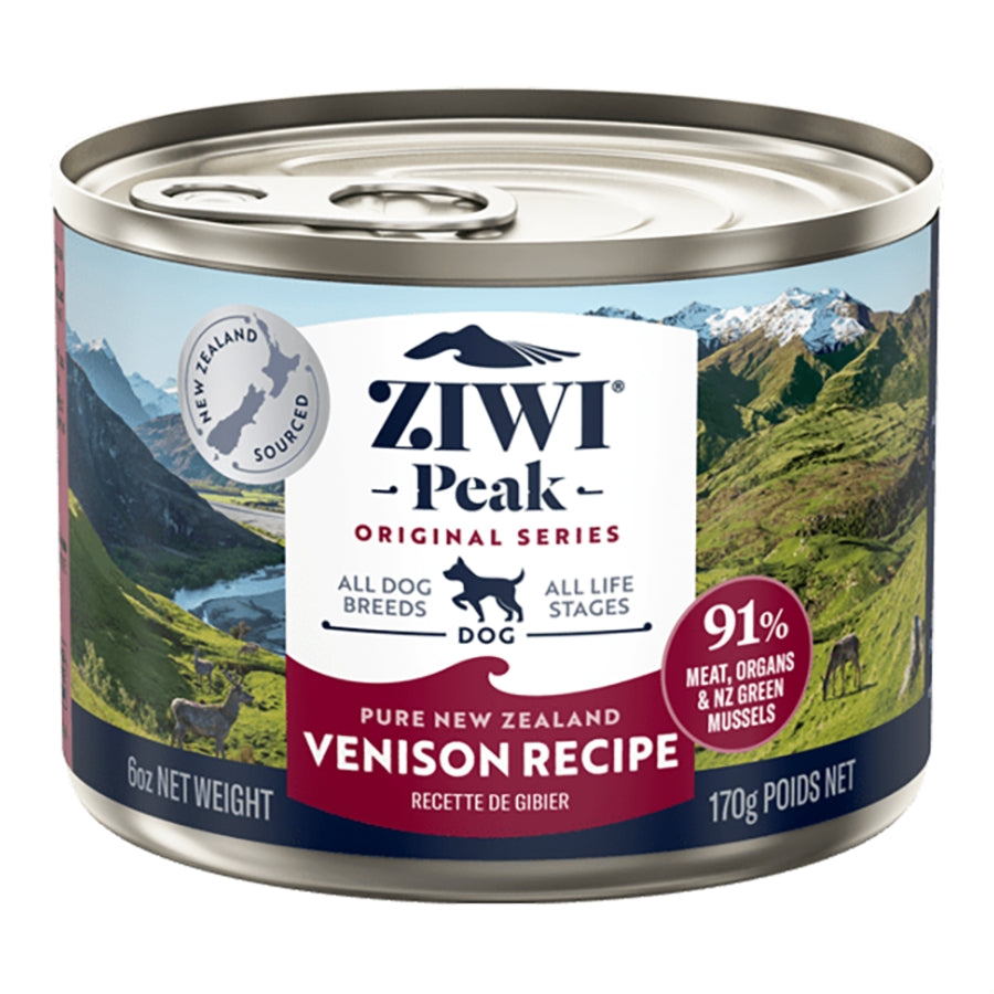 Ziwi Peak Grain-Free All-Life-Stages and Breeds Venison Recipe Canned Dog Food - 6 Oz - Case of 12