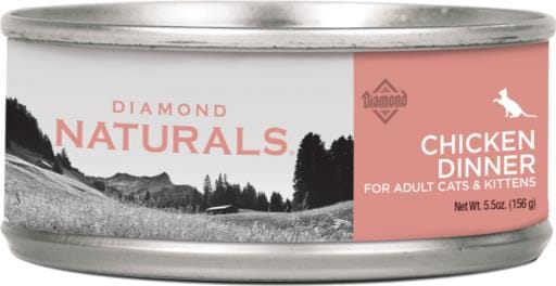 Diamond Naturals Adult Chicken Cat and Kitten Canned Cat Food - 5.5 Oz - Case of 24  