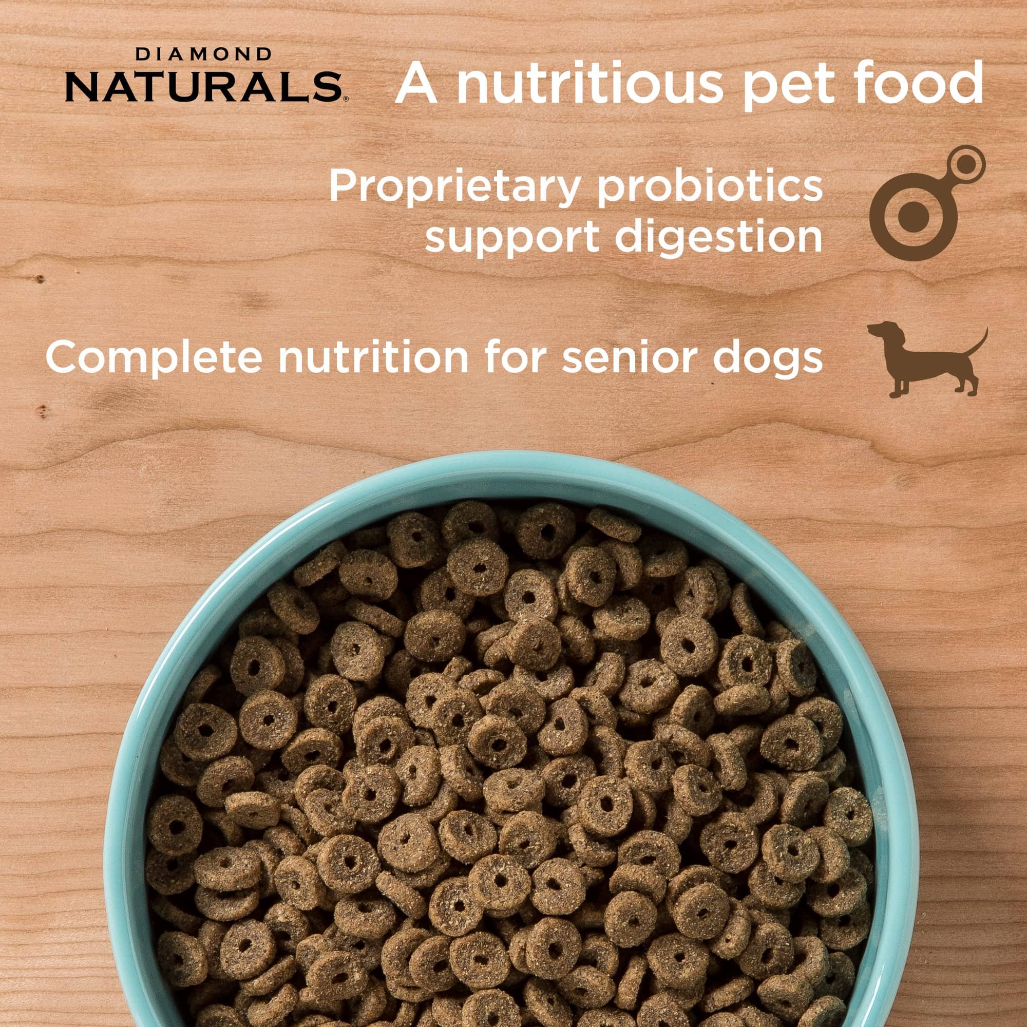 Diamond Naturals Senior Chicken, Egg & Oatmeal Dry Dog Food  