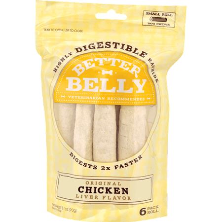 Dingo Better Belly Rolls Natural Dog Chews - Chicken Liver - Small - 6 Pack