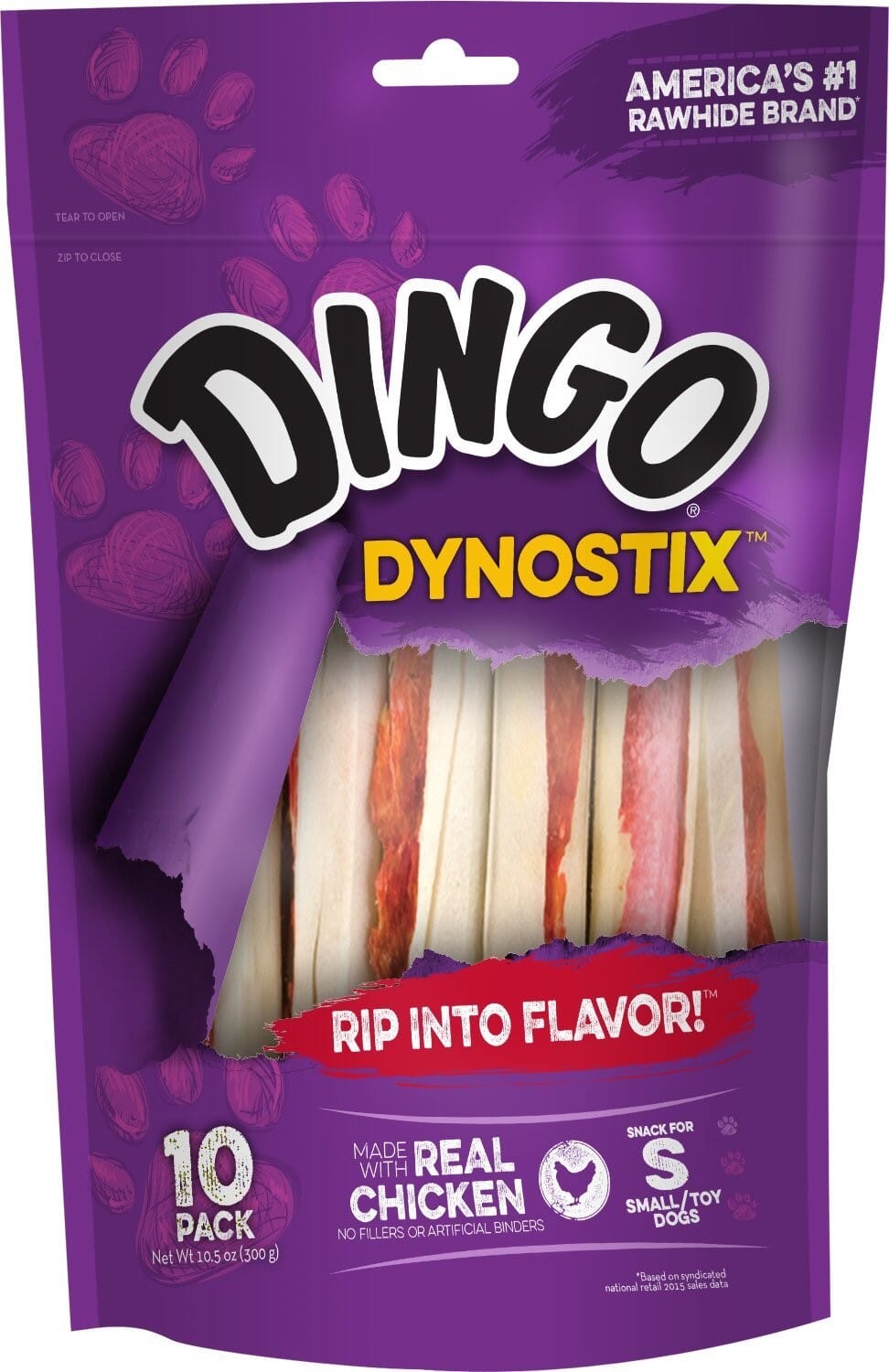 Dingo Dynostix Natural Dog Chews - Chicken - Small - 10 Pack