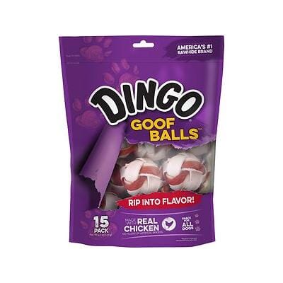 Dingo Goof Balls Natural Dog Chews - Chicken - Small - 15 Pack