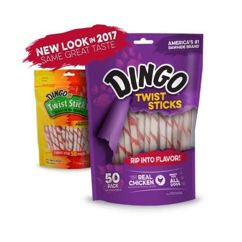 Dingo Twist Sticks Natural Dog Chews - Chicken - 50 Pack