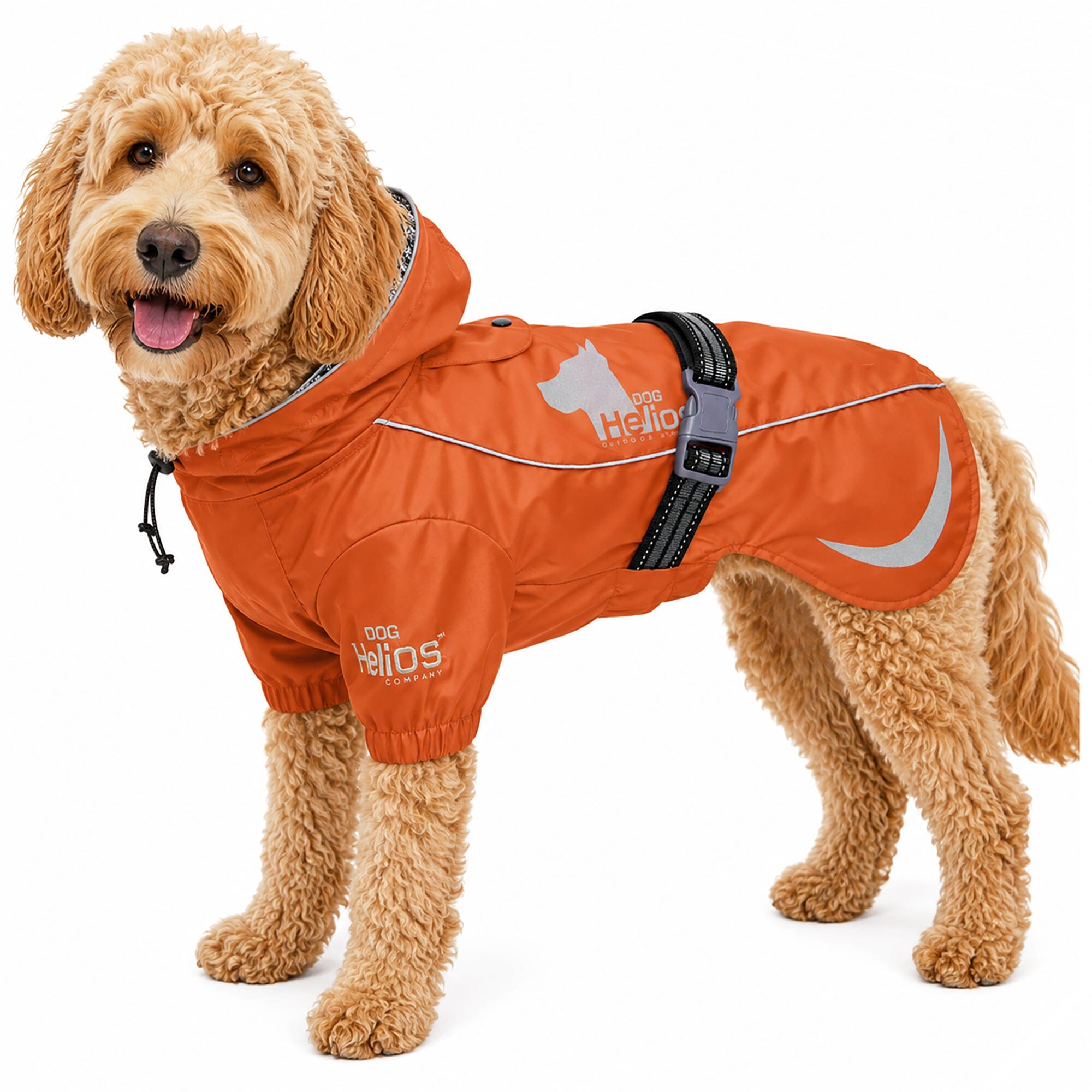 Dog Helios 'Ice-Breaker' Extendable Hooded Dog Coat w/ Heat Reflective Technology X-Small Orange