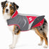 Dog Helios ® Lotus-Rusher 2-in-1 Dual-Removable Layered Performance Dog Jacket X-Small Red, Charcoal Grey, Light Grey