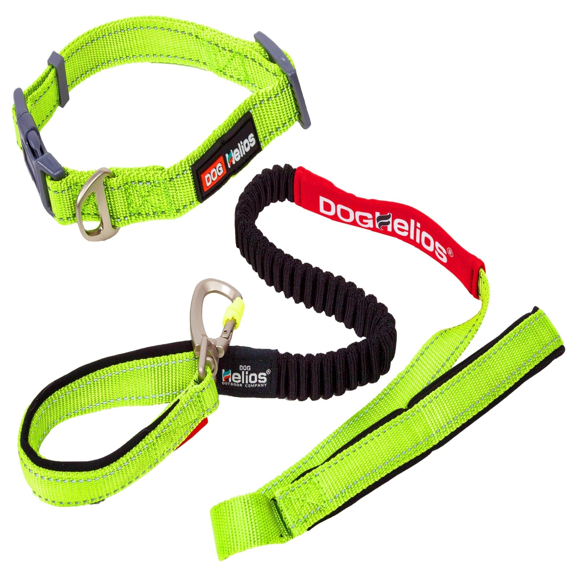 Dog Helios ® 'Neo-Indestructible' 2-in-1 Accordion Dog Collar and Leash Large Green