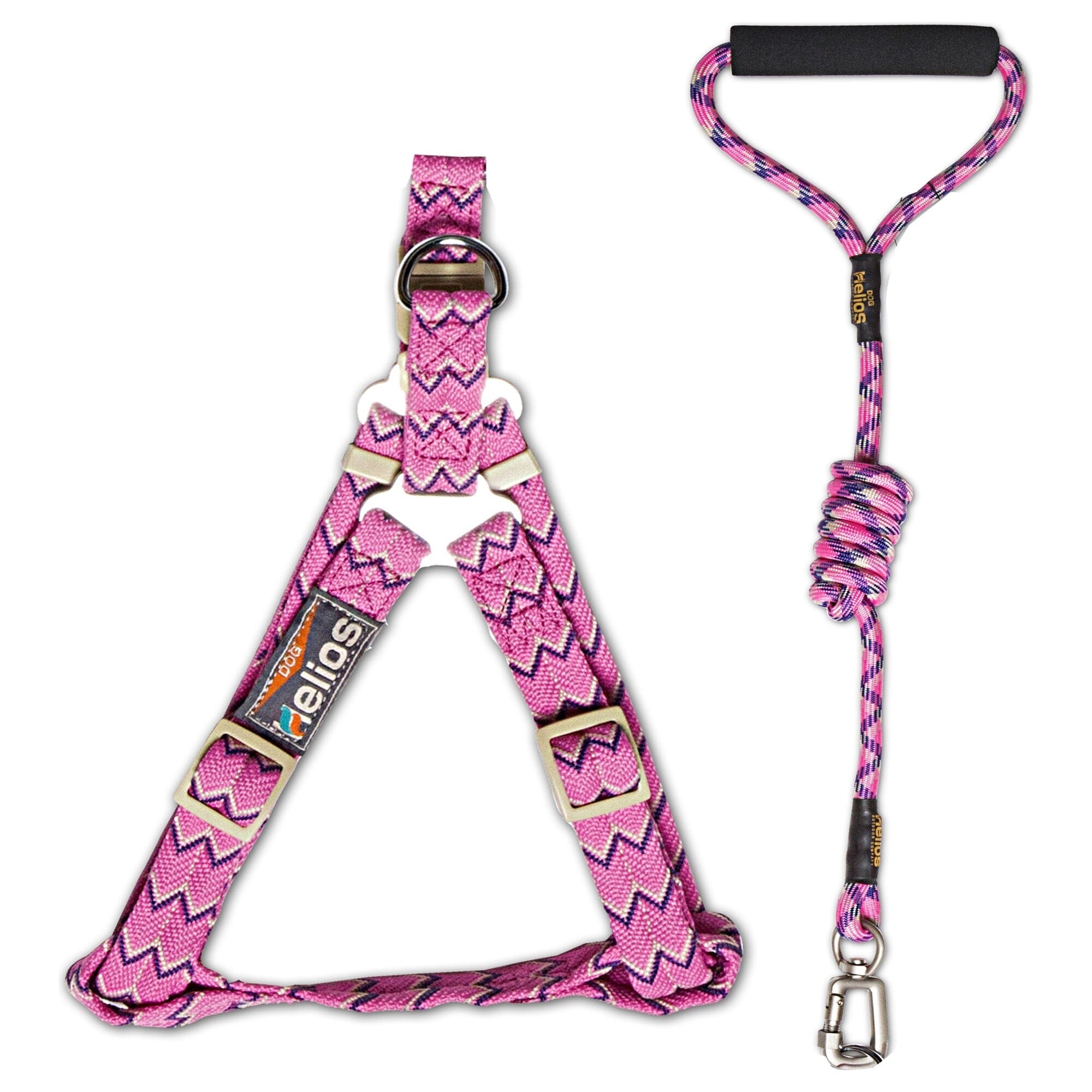 Dog Helios 'Surfside' Adjustable Dog Harness and Leash Small Pink