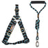 Dog Helios 'Surfside' Adjustable Dog Harness and Leash Small Black
