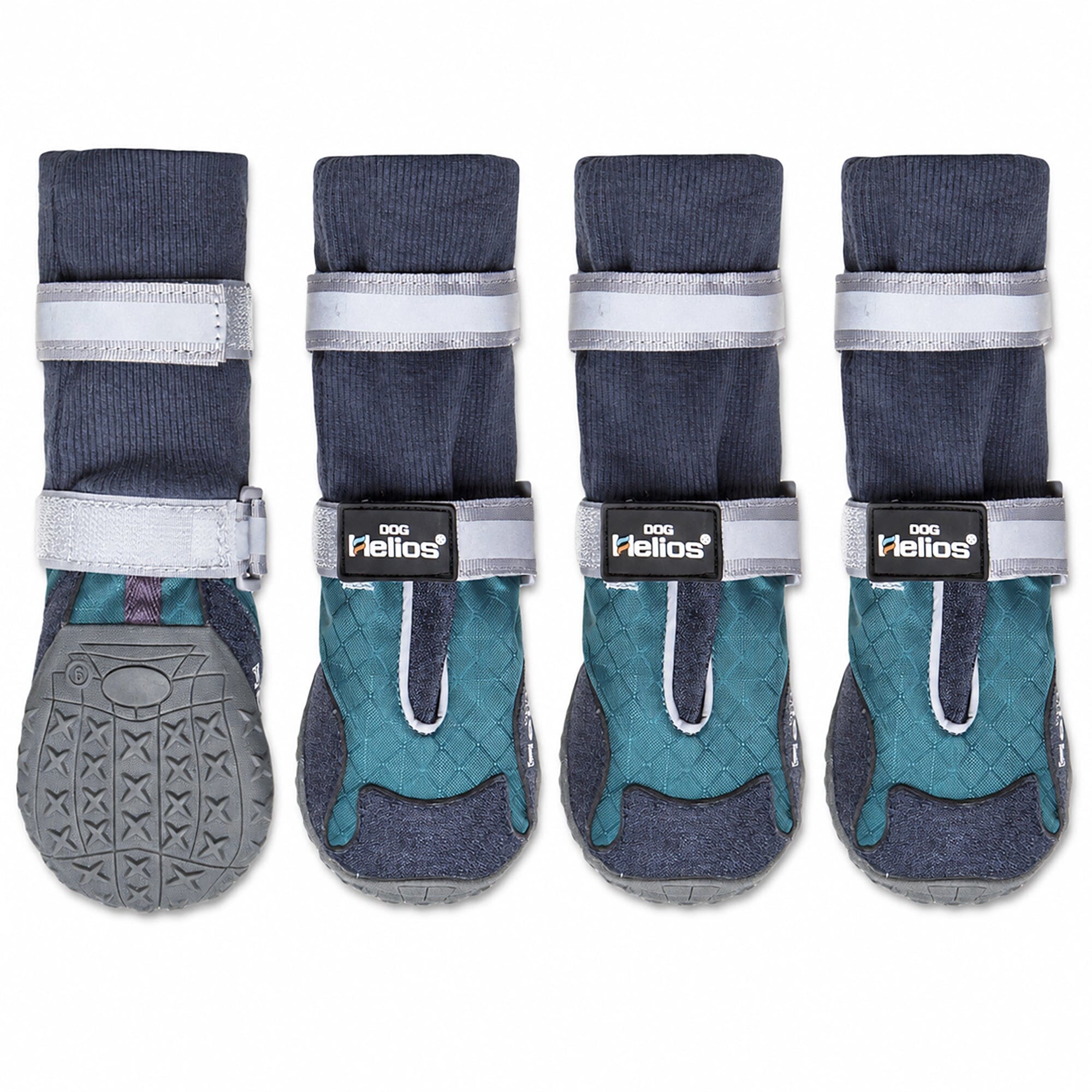 Dog Helios 'Traverse' Premium Grip High-Ankle Outdoor Dog Boots - Set Of 4 X-Small Blue