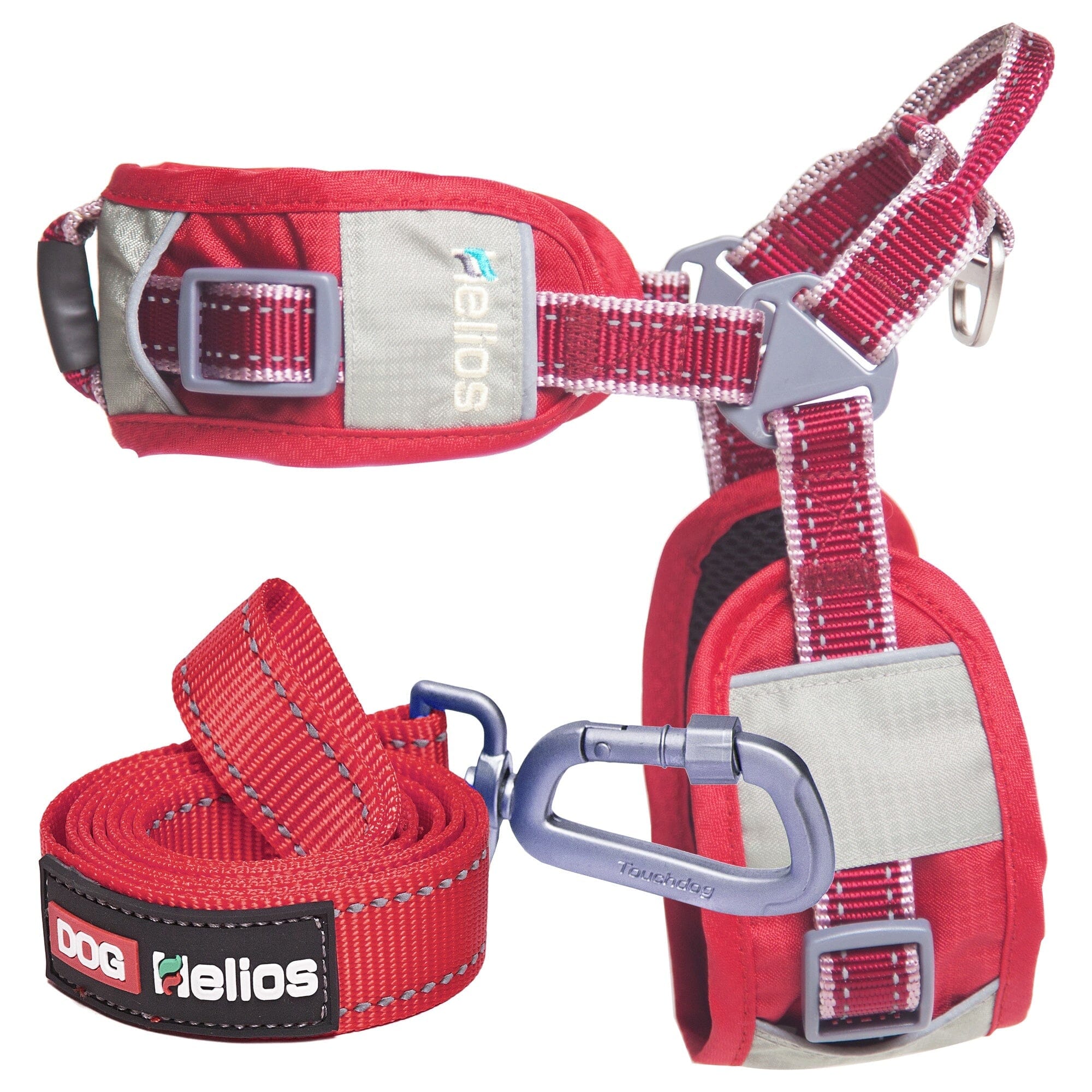 Dog Helios Tripod Superior Comfort Leash and Harness Large Red