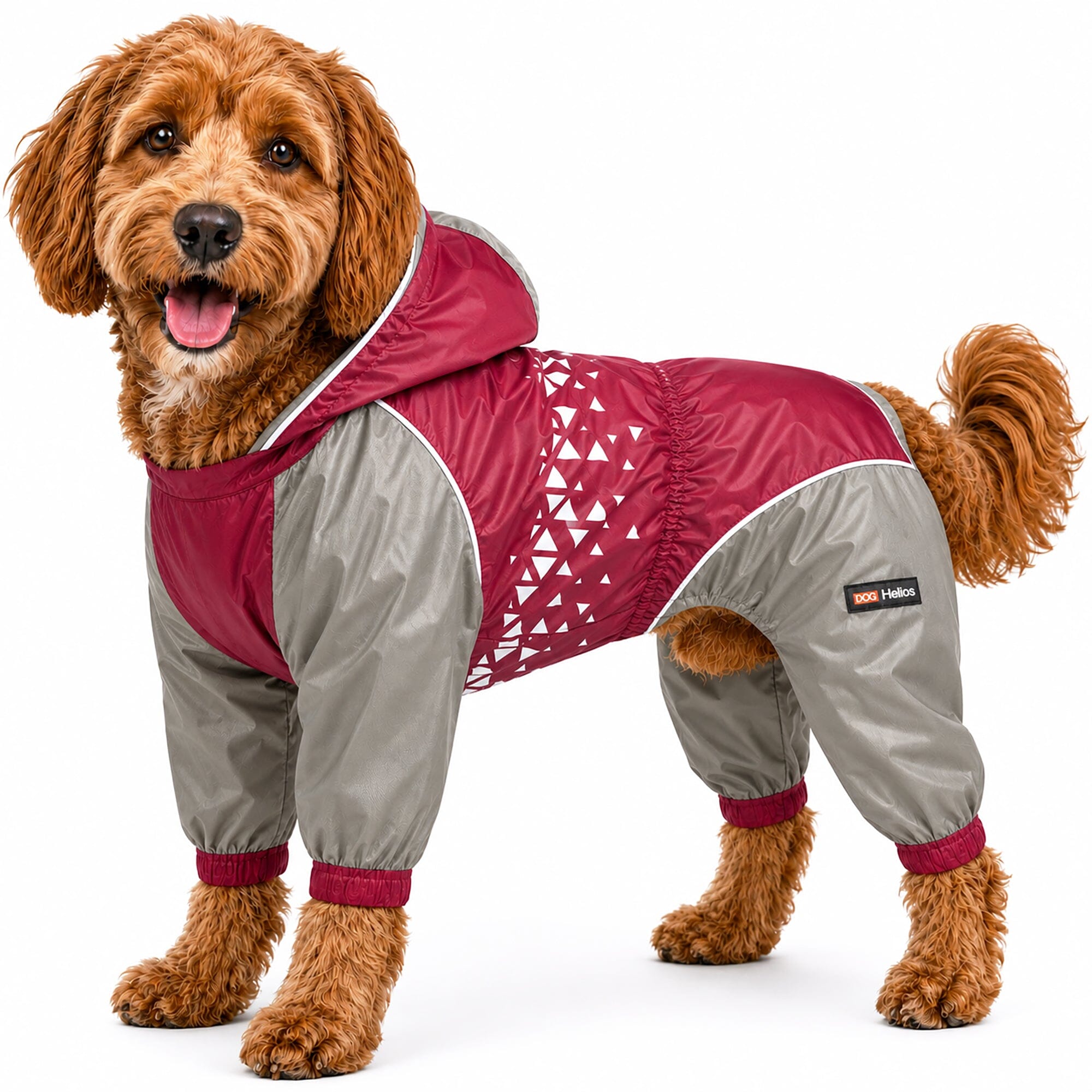 Dog Helios 'Vortex' Full Bodied Waterproof Windbreaker Dog Jacket X-Small Red
