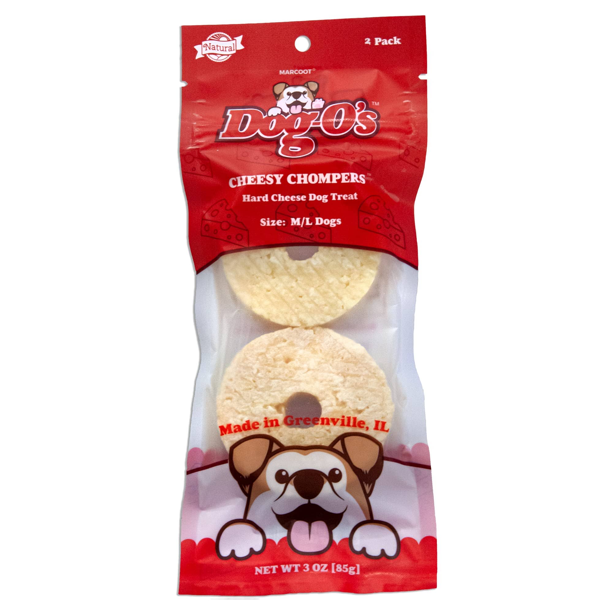 Dog-O's Cheese Chompers Crunchy Dog Treats - 3 Oz Large 