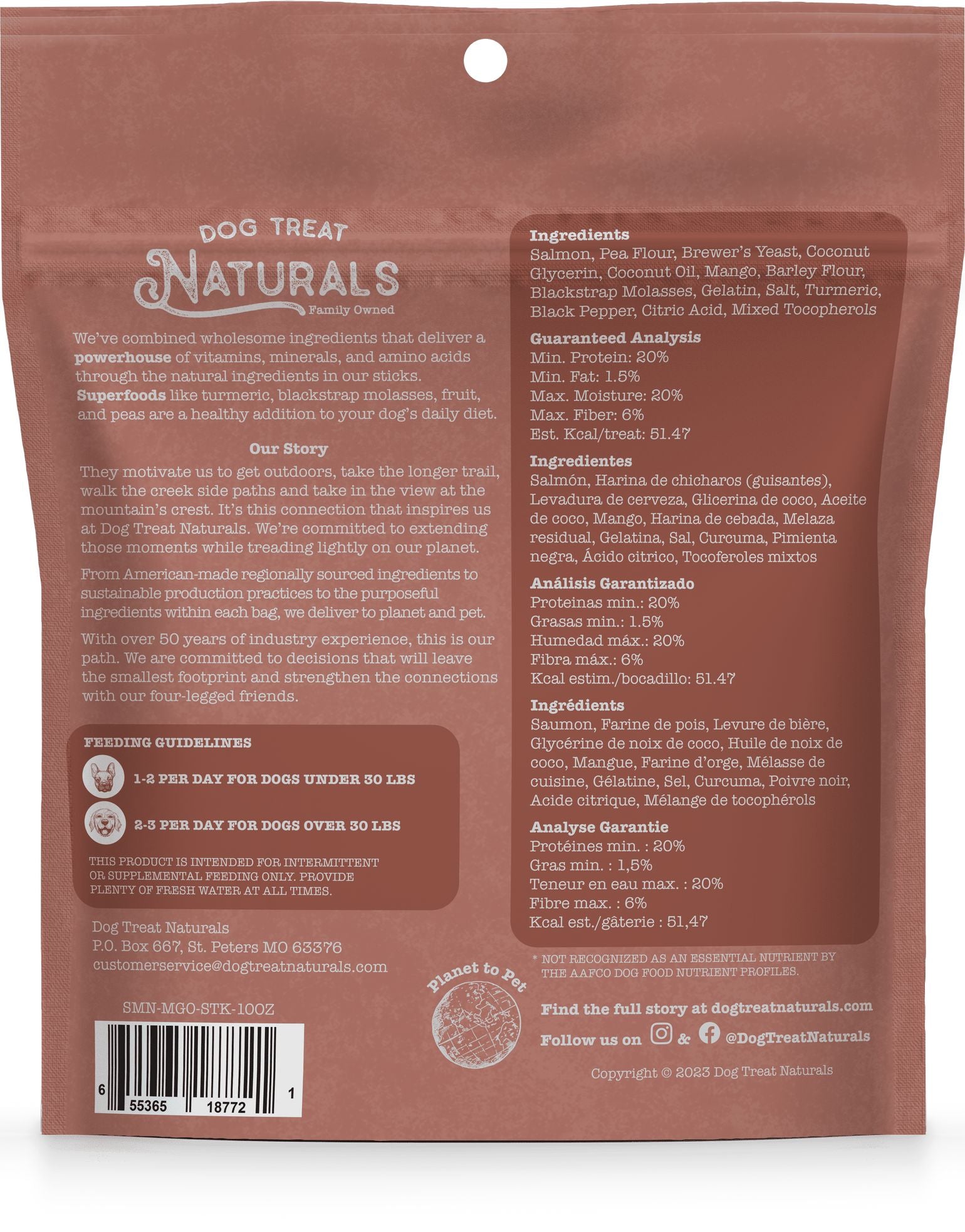 Dog Treat Naturals Superfood Sticks Beef and Pumpkin with Turmeric Soft and Chewy Training Dog Treats - 10 Oz