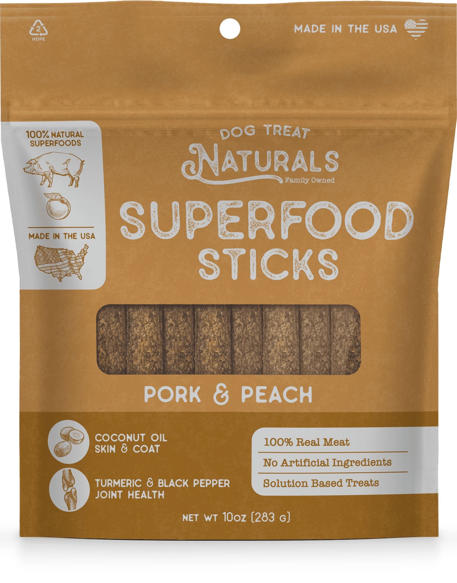Dog Treat Naturals Superfood Sticks Lamb and Dates with Turmeric Soft and Chewy Training Dog Treats - 10 Oz