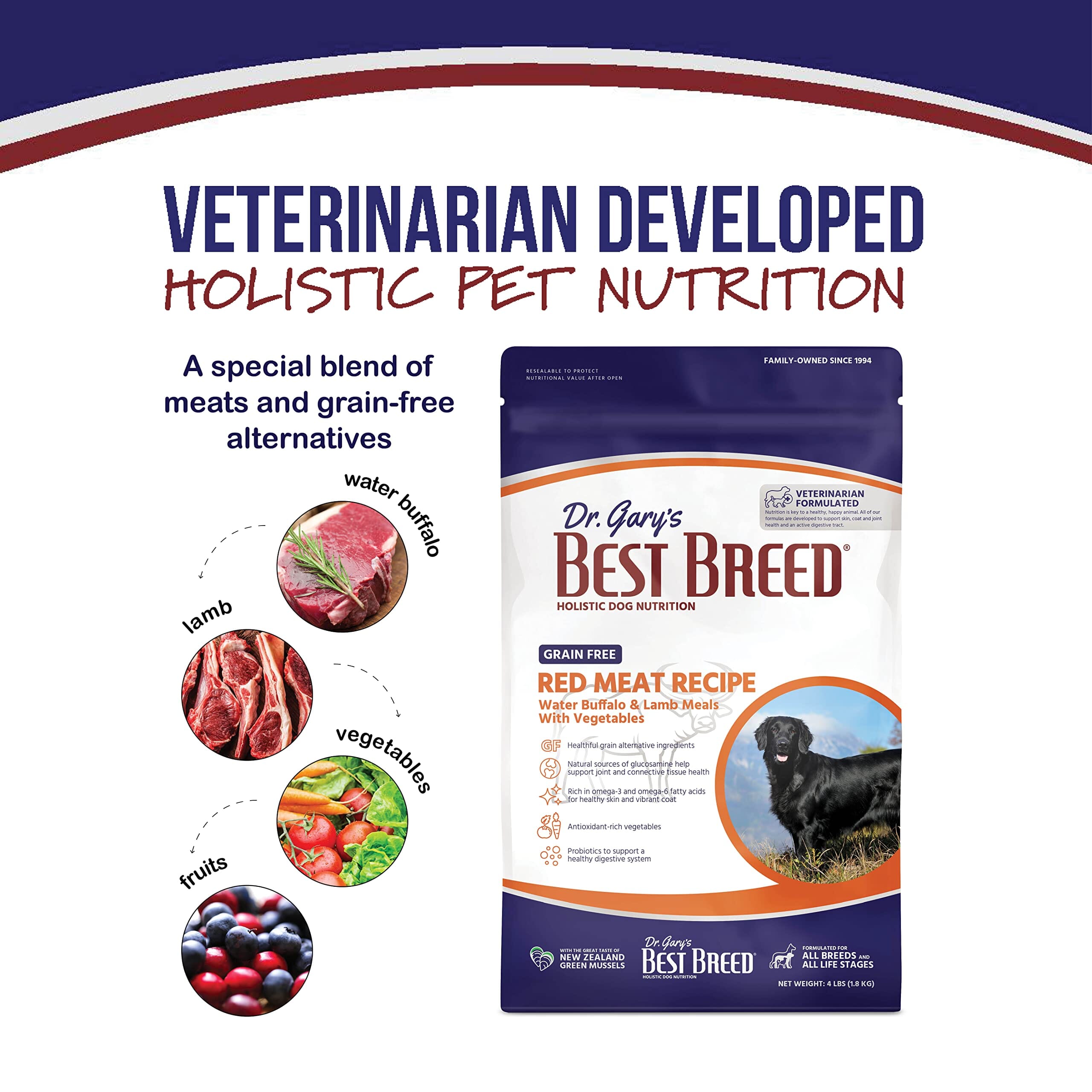 Dr. Gary's Best Breed Grain Free Holistic Red Meat Recipe Dry Dog Food  