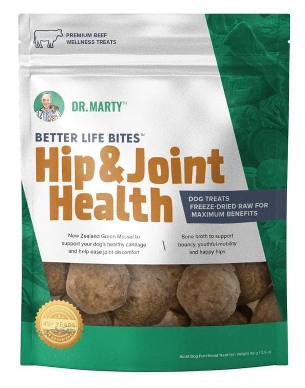 Dr. Marty Freeze Dried Raw Dog Treats Better Life Bites Hip and Joint Health  