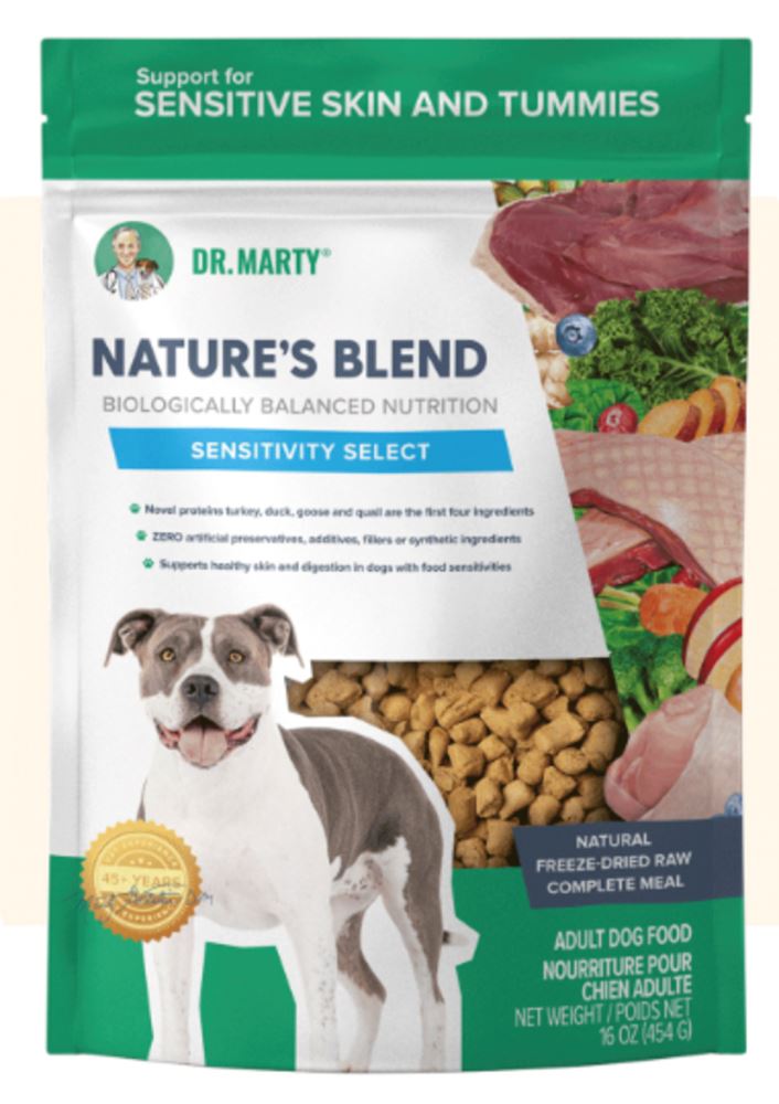 Dr. Marty Nature's Blend Sensitivity Select Freeze-Dried Dog Food - 48 Oz  