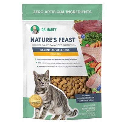 Dr. Marty Nature's Feast Essential Wellness Poultry Freeze Dried Raw Cat Food