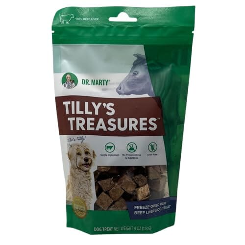 Dr. Marty Tilly's Treasure Beef Liver Natural Dog Treats - 4 Oz  