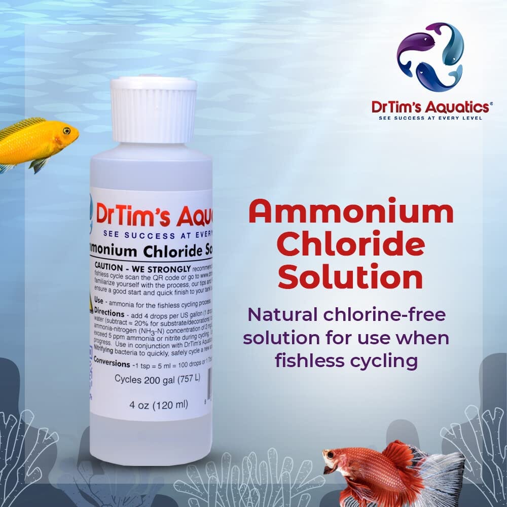 Dr Tim's Aquatics Ammonium Chloride Aquarium Solution - 4 Oz  