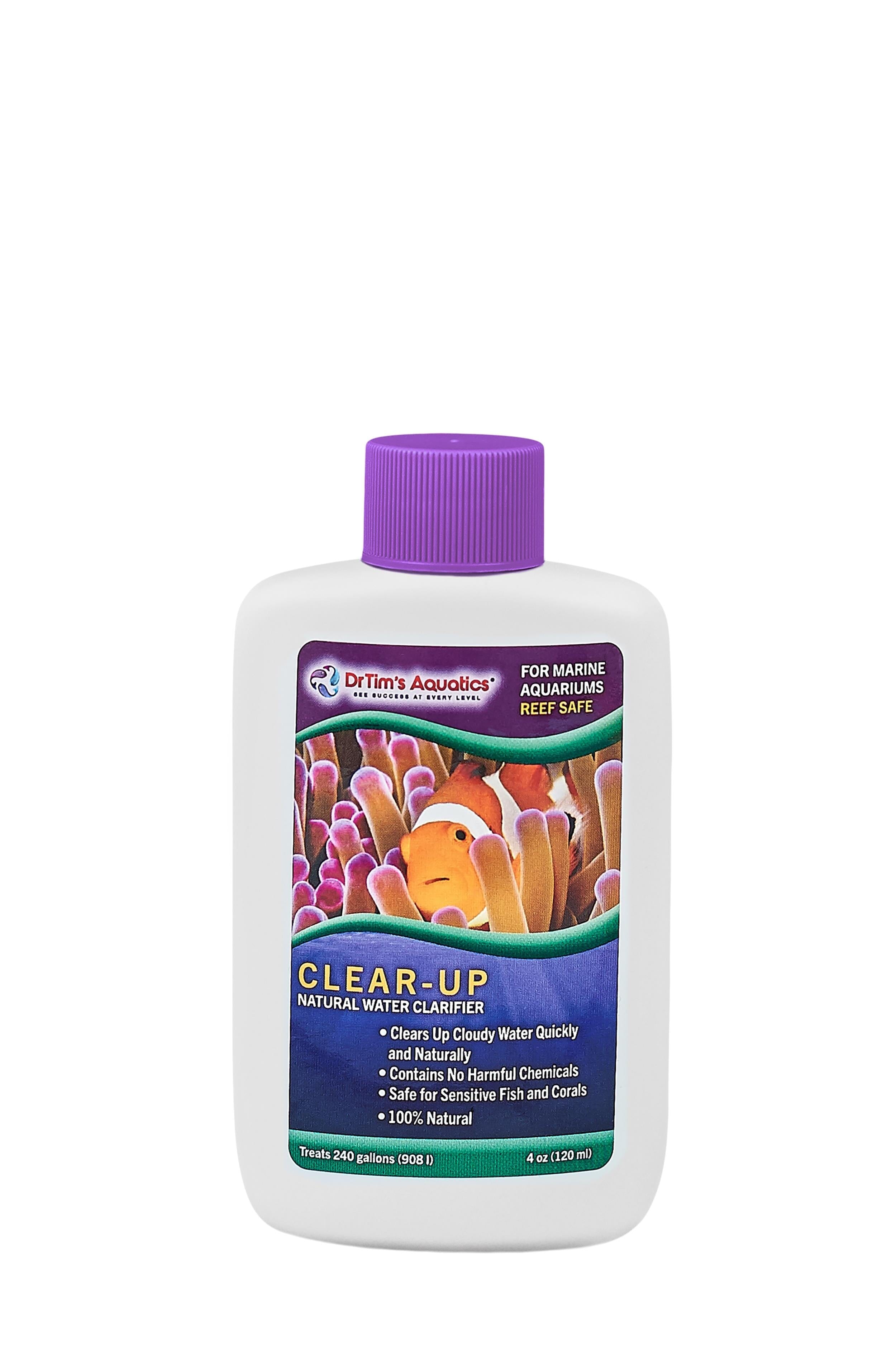 Dr Tim's Aquatics Clear Up Reef Saltwater Water Clarity - 4 Oz - (240GAL)  