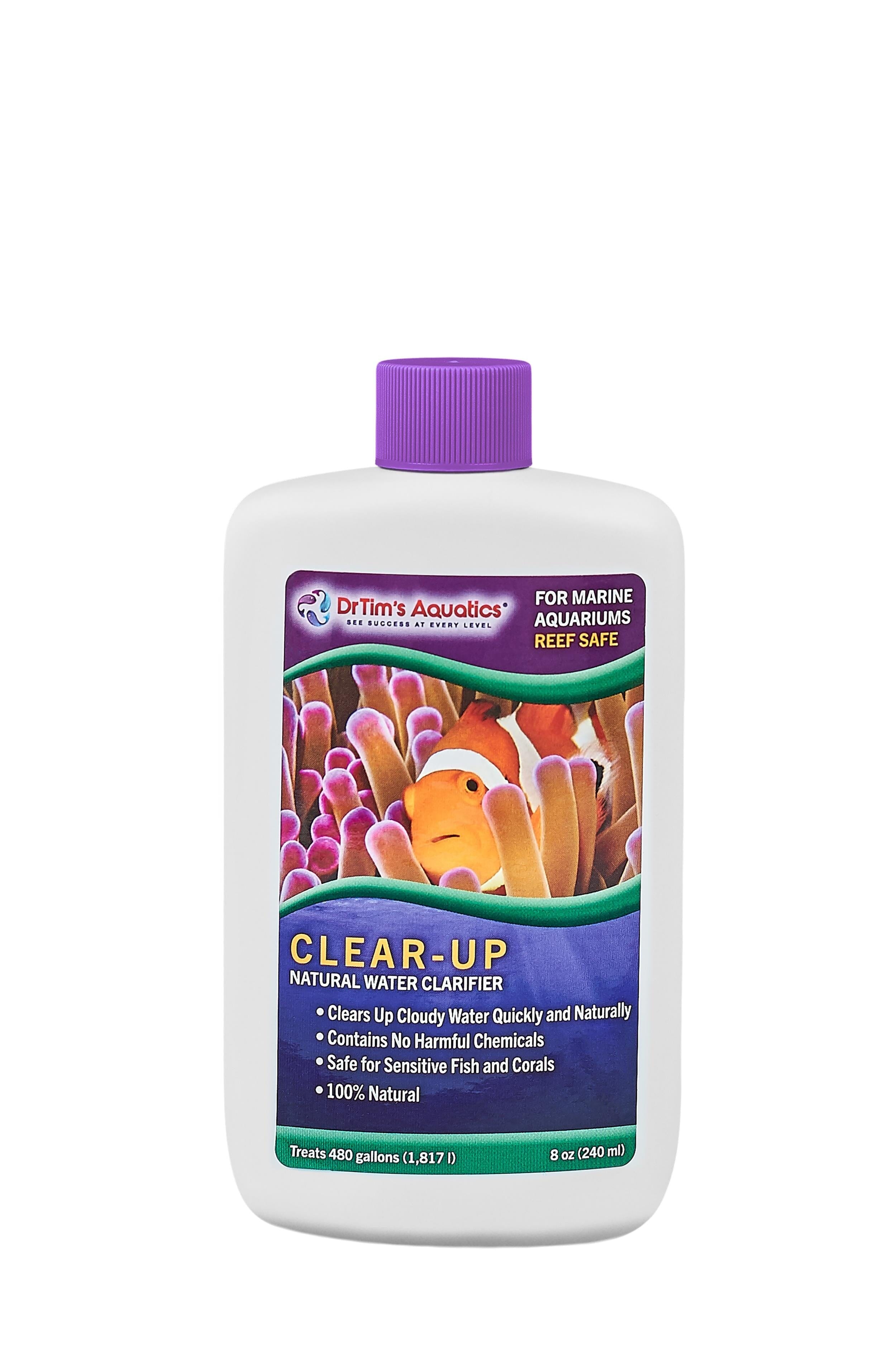 Dr Tim's Aquatics Clear Up Reef Saltwater Water Clarity - 8 Oz - (480GAL)  